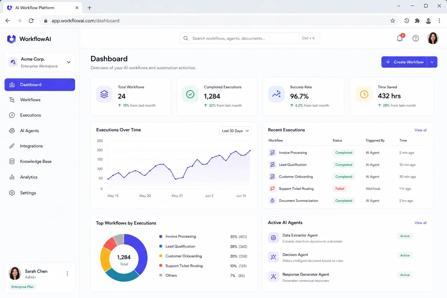Autonomous AI Workflow Automation Platform
