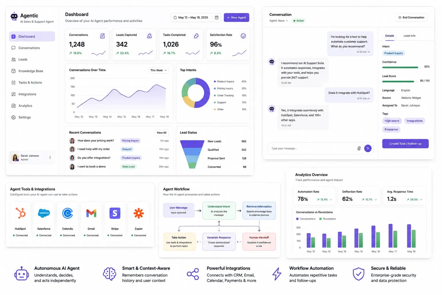 Autonomous AI Sales & Customer Support Agent