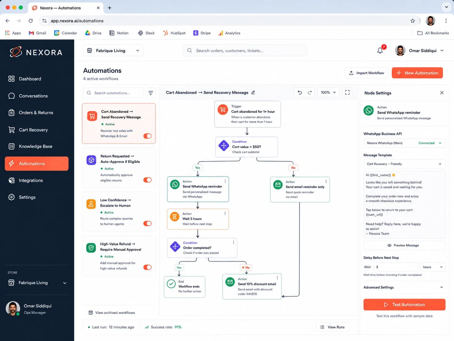 Nexora Autonomous AI Operations Agent for E-commerce