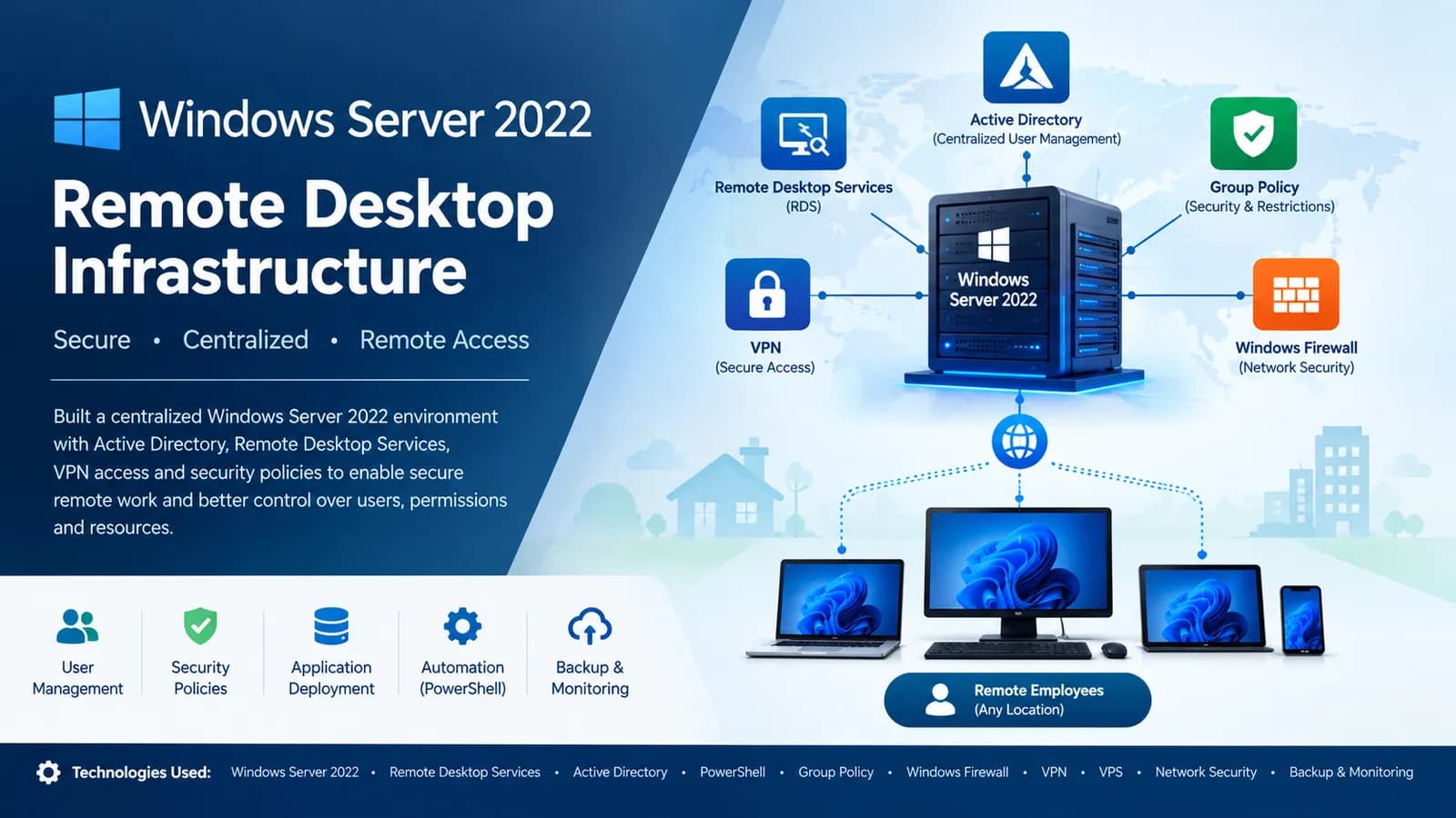 Windows Server 2022 Remote Desktop Infrastructure