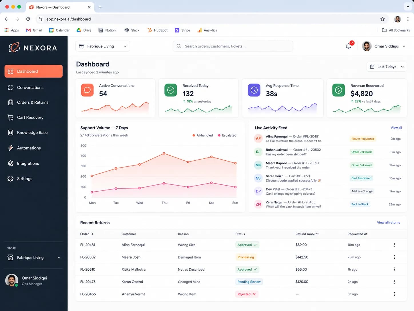 Nexora Autonomous AI Operations Agent for E-commerce