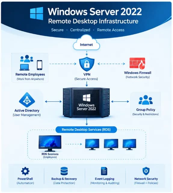 Windows Server 2022 Remote Desktop Infrastructure