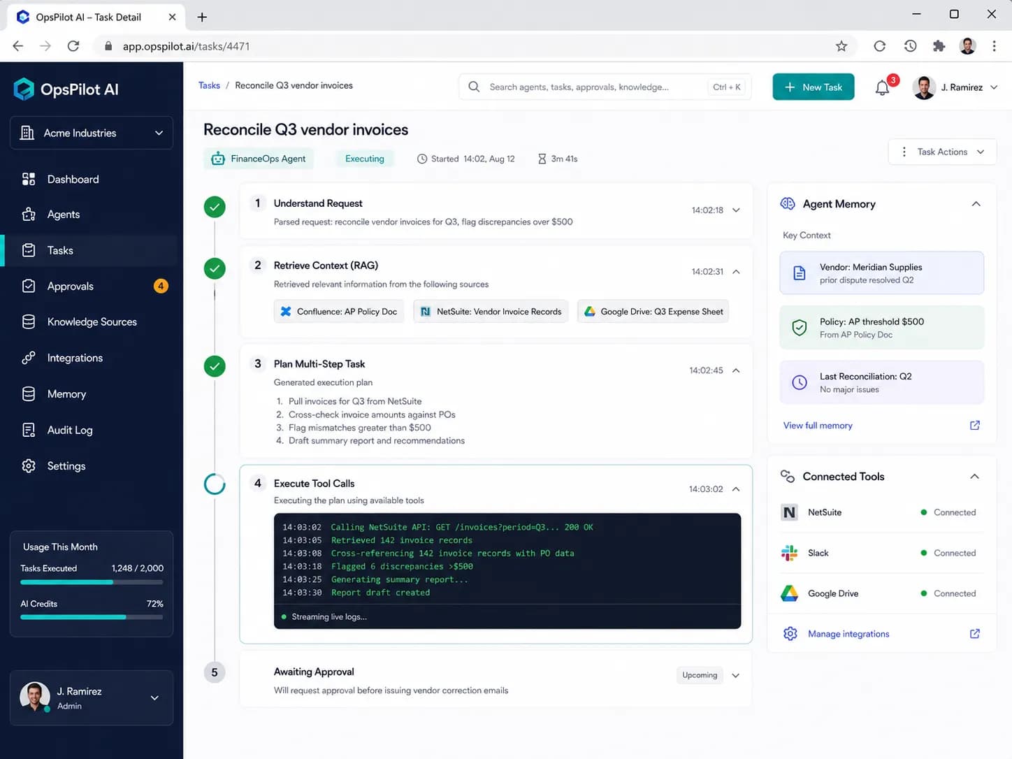 Autonomous AI Business Operations Agent