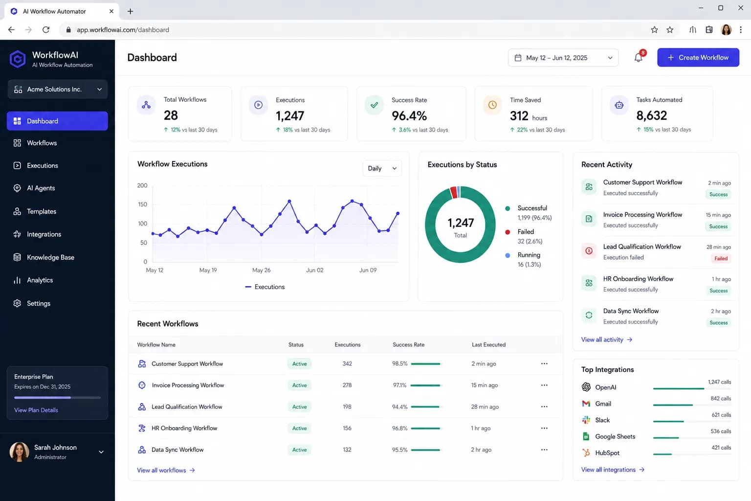 Autonomous AI Workflow Automation Platform