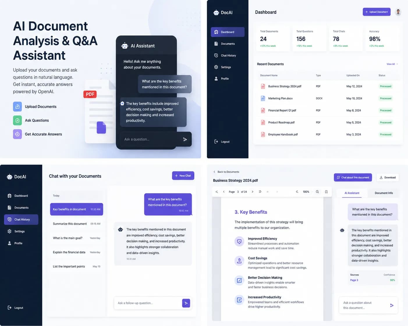 AI Document Analysis & Q&A Assistant
