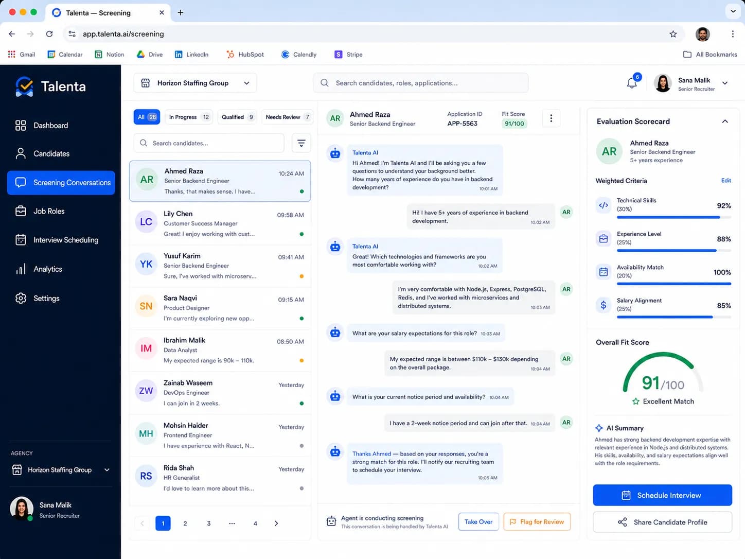 Talenta Autonomous AI Recruitment Screening Agent