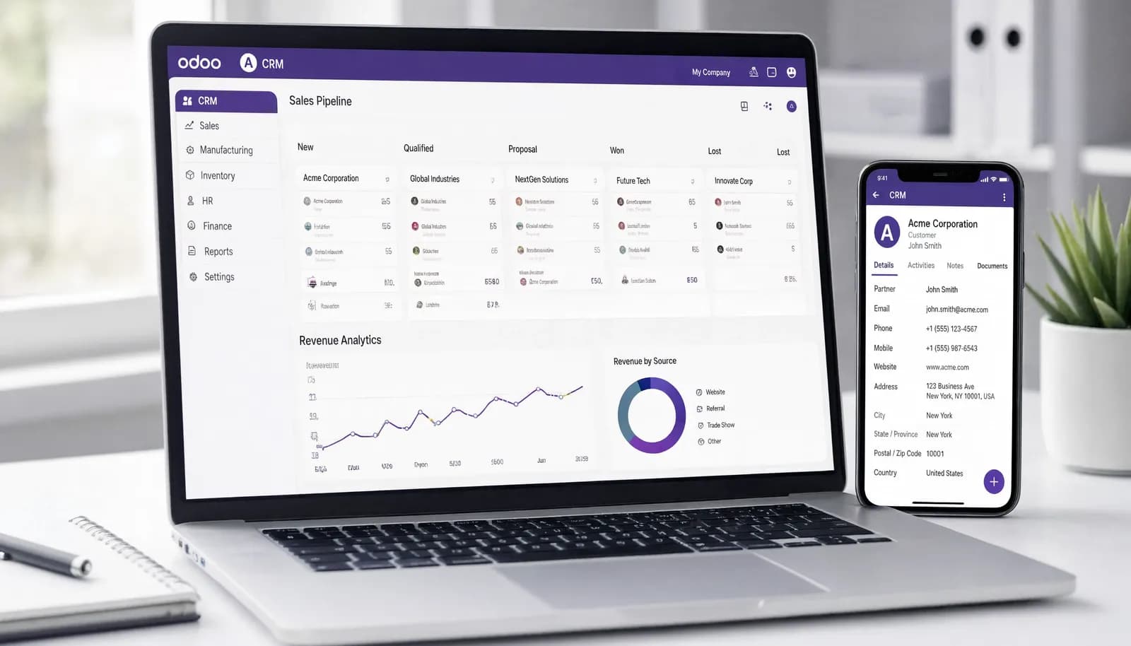 Manufacturing ERP & CRM Solution using Odoo