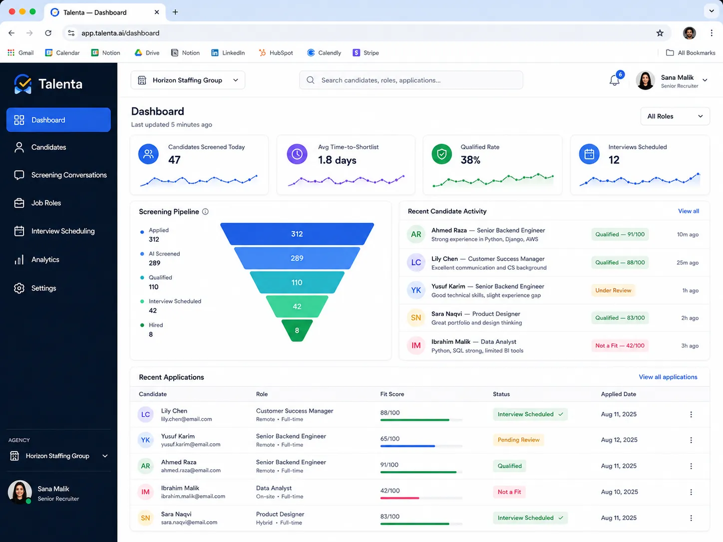 Talenta Autonomous AI Recruitment Screening Agent